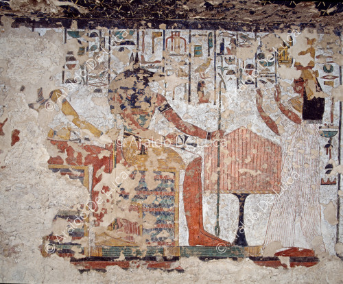 Nefertari before Anubis and Isis