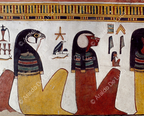 Detail der vier Söhne des Horus