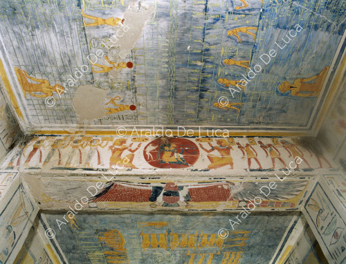 Ceiling with astronomical scenes