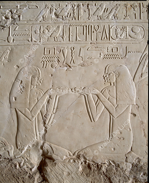 Cantantes durante la ceremonia del primer jubileo, o fiesta de Sed, de Amenhotep III.