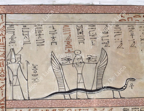 Amduat: winged serpent with deities