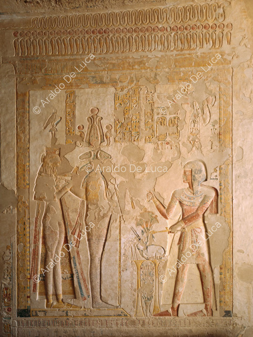 Ramesse IX compie libagioni per Amon-Ra-Horakhty