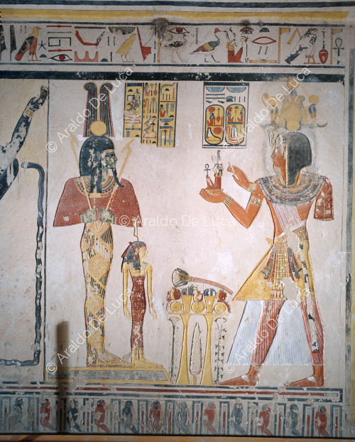 Ramesse IX ofrece el Maat a Ptah