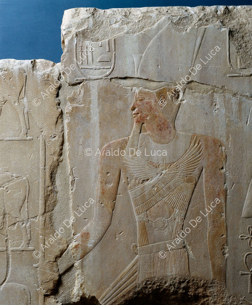 Faraón con doble corona (¿Tutmosis II?)