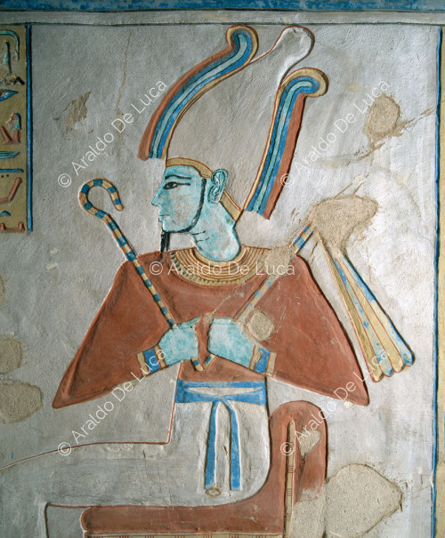 détail. Le dieu Osiris.