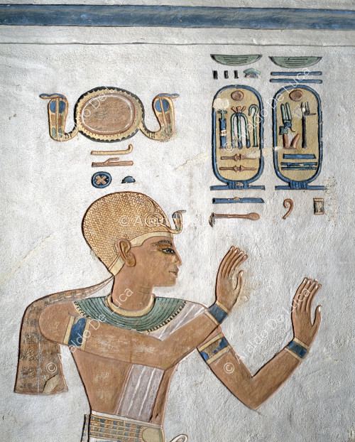 Ramesses III in an act of adoration