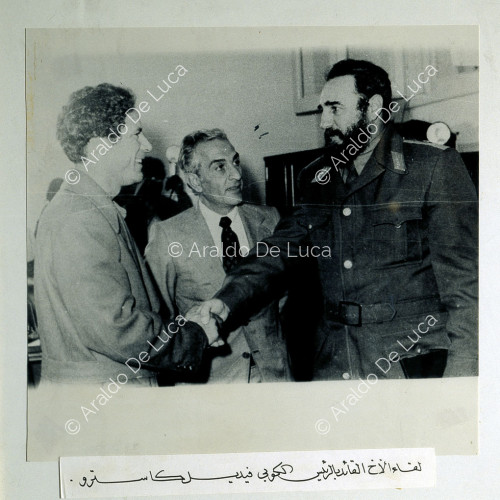 Il Colonnello Gheddafi  incontra il Comandante Fidel Castro