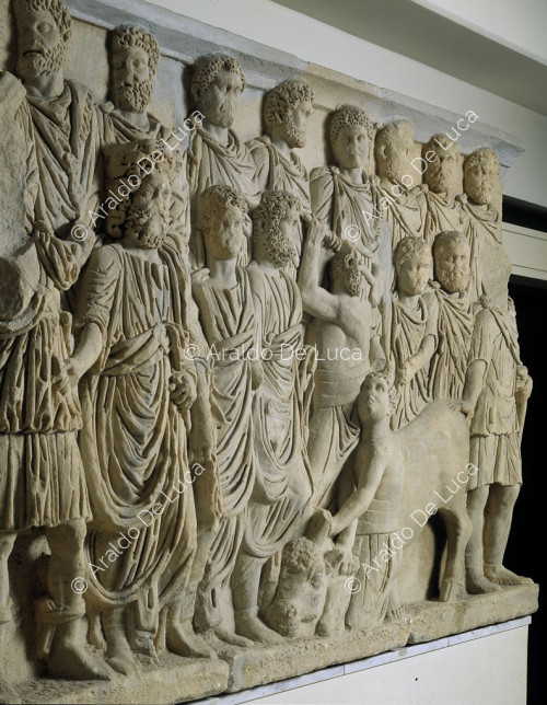 Friso del arco de triunfo del emperador Septimio Severo. Detalle
