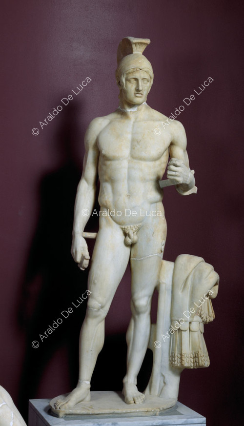 Marble statue of the god Mars