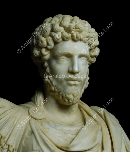 Statue des Marcus Aurelius. Ausschnitt