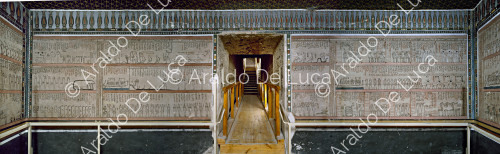 Tumba de Amenofis II. Sala del sarcofago. Entrada