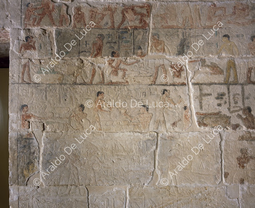 Mastaba of Niankhkhnum and Khnumhotep. Wall decoration