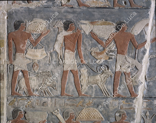 Relief with servants