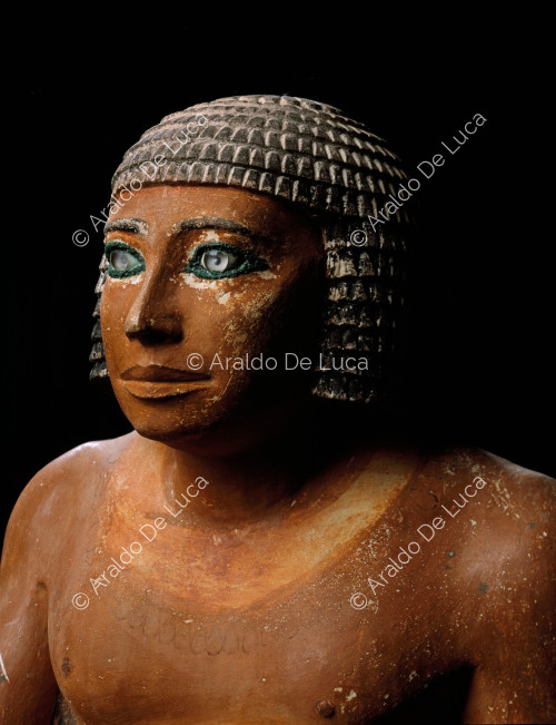 Estatua de Kai. Detalle del busto