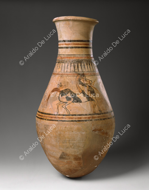 Painted ceramic vase