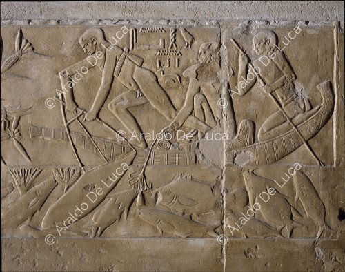 Tomb of Ka - Gmni. Wall decoration in relief