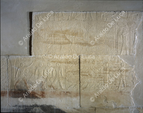 Mastaba of Kagmni. Wall decoration in relief
