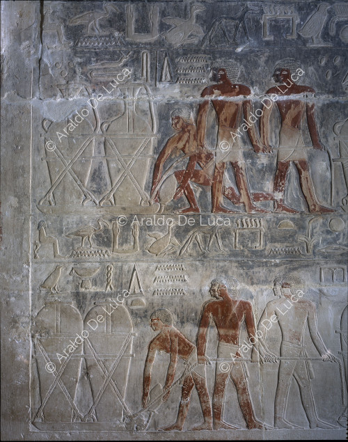 Tumba de Ka - Gmni. Decoración mural en relieve
