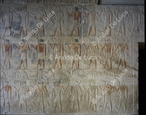 Mastaba von Kagmni. Wanddekoration in Relief