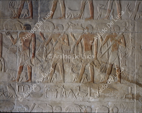 Mastaba de Kagmni. Decoración mural en relieve