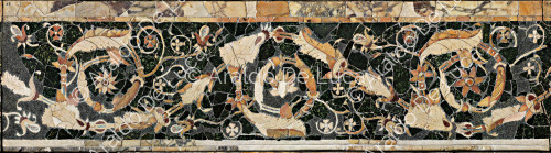 Fregio a girali floreali - Opus Sectile di Porta Marina, particolare