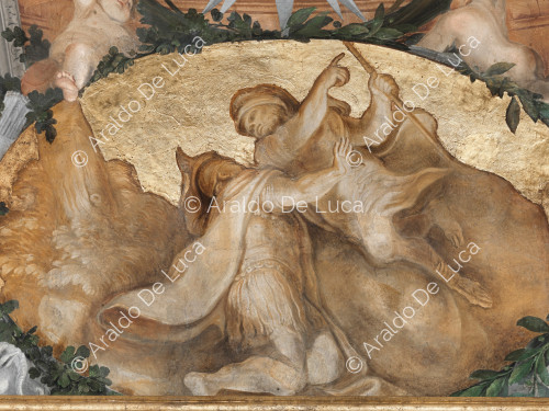 Medaglione con Romolo che appare a Giulio Proculo - L'Apoteosi di Romolo, particolare