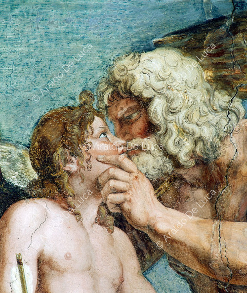 ' Liebe und Jupiter ' Detail der Lünette. Loggia der Psyche.