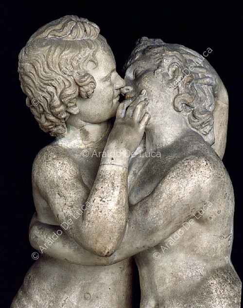 Estatua de Cupido y Psique. Detalle