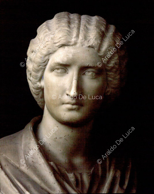 Busto de Julia Domna. Detalle del rostro