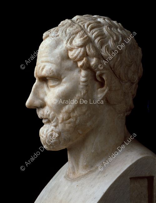 Bust portrait of Demosthenes