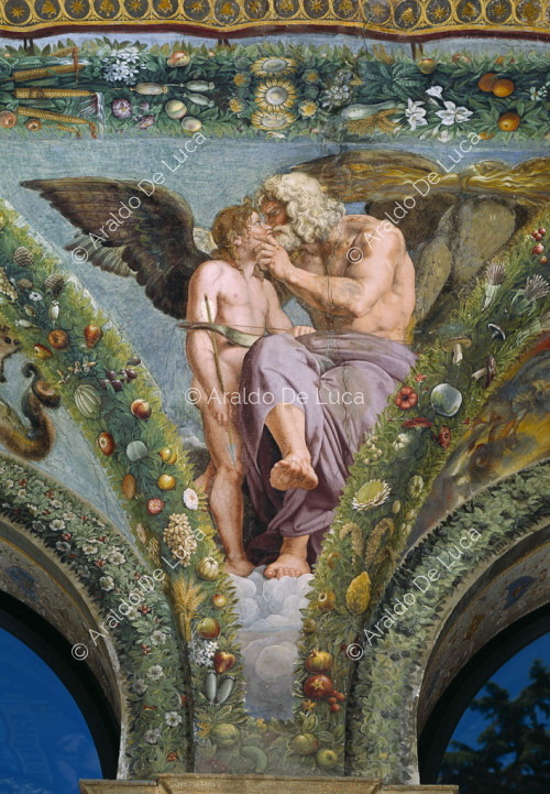 ' Amor y Júpiter ' Lunetta. Logia de Psique.