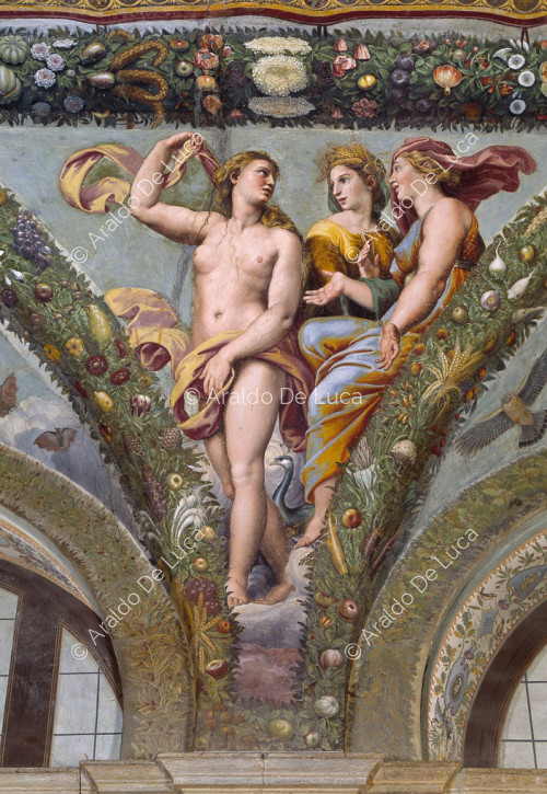 Vénus en conversation avec Cérès et Junon ' Lunetta. Psyche Loggia
