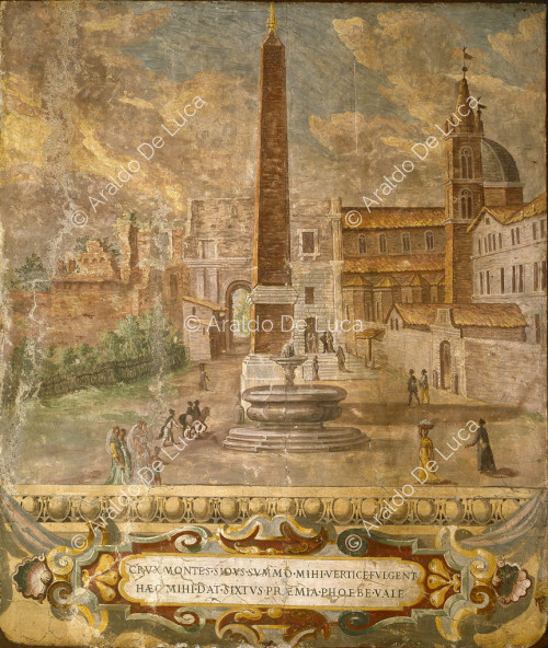 Piazza del Popolo avant l'intervention de Valadier