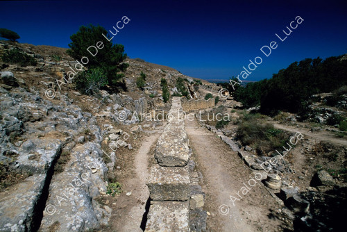 Route reliant le quartier de l'Agora au quartier de l'Apollonion