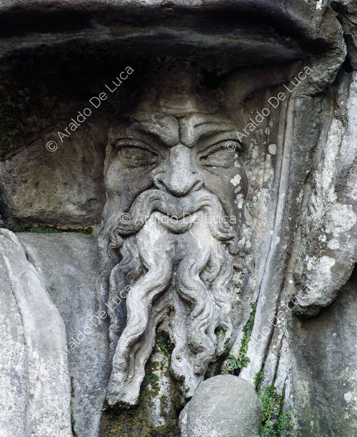 Papacqua Fountain. Detail