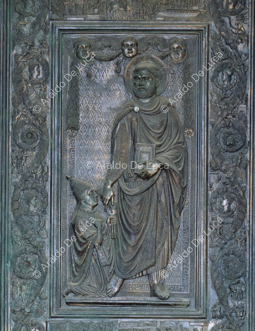 St. Peter hands over the keys to Pope Eugene IV