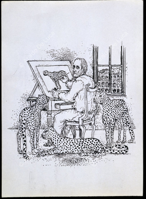 L'artista alle prese con i gattopardi