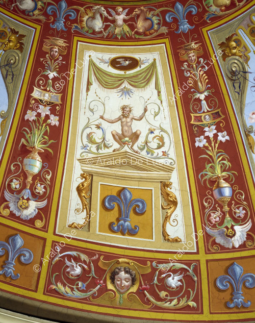 Detail of the dome with putto