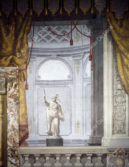 Raffigurazione della statua di Minerva armata