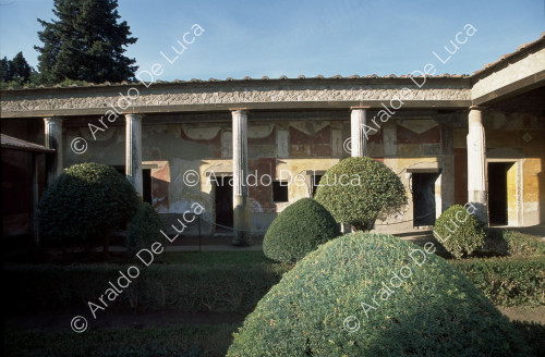 House of Venus in Shell. Peristyle and garden
