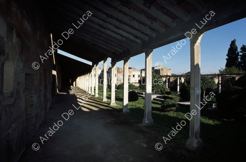 Haus von Julia Felix. Peristyl-Säulen