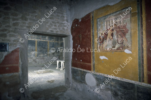 House of Lucretius Frontone. Triclinium in the 4th style. Fresco
