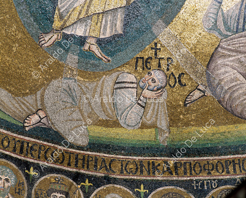 L' Apostolo Pietro - Mosaico della Trasfigurazione, particolare