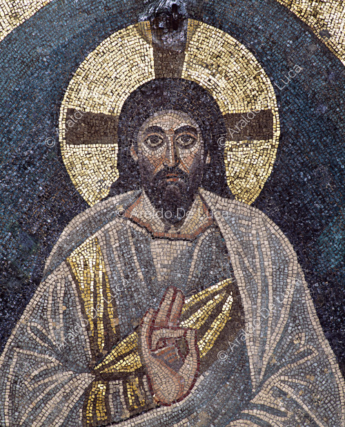 Cristo Benedicente - Mosaico della Trasfigurazione, particolare