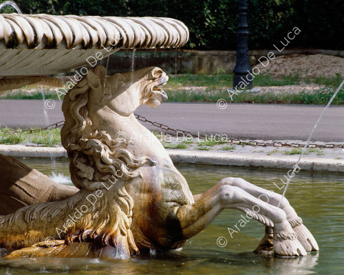 Sea Horse Fountain. Detail