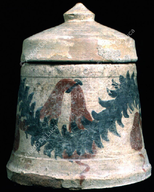Bell-shaped cinerary urn