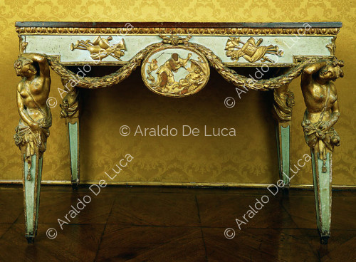 Grande table console de la fin du XVIIIe siècle