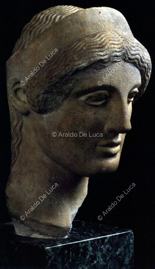 Weiblicher Marmorkopf aus dem Tempel E von Selinunte