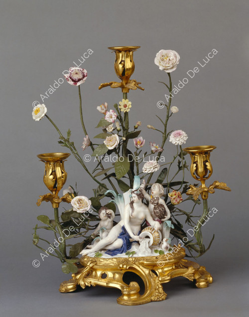 Candeliere in porcellana da Meissen