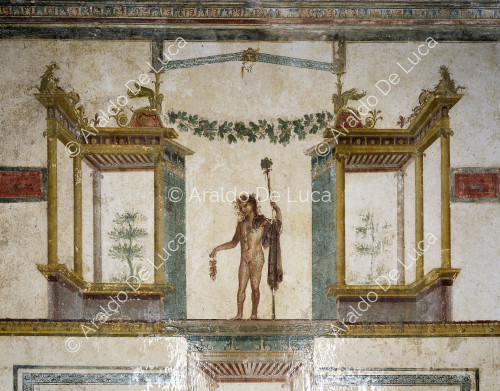 Haus des Julius Polybius. Oecus mit Fresken im Stil der IV.